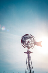 Weathervane on a clear winter day at the farm - obrazy, fototapety, plakaty