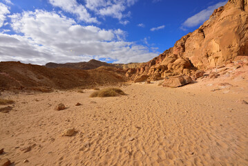 Holy Land of Israel. The Timna Valley. The copper mining of the King Solomon.