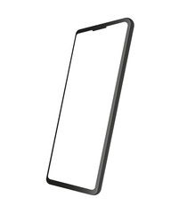 smartphone mock up white screen. mobile phone vector Isolated on white background. vector illustration view of the phone in rotation