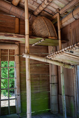 Small bamboo house for the gardener