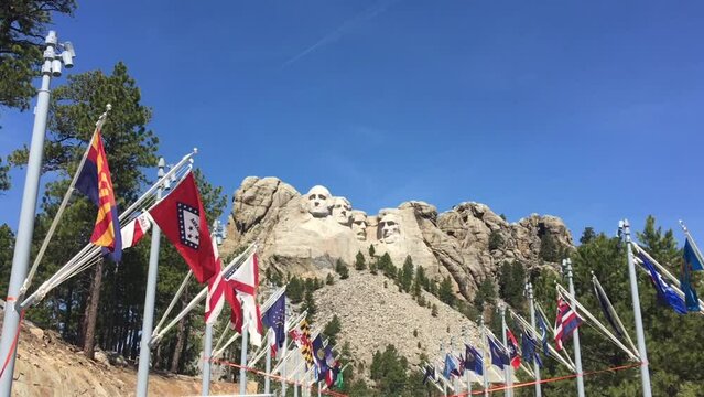 Mount Rushmore State Flags South Dakota USA