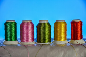 YARN Textile, Spool of colorful clothes sewing thread