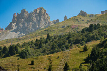 Fototapeta na wymiar Meribel mountains in the French Alps