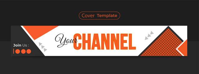 YouTube Banner Template or Creative white YouTube channel art or cover Design.