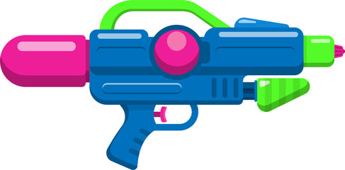 Water gun. guns toy flat design