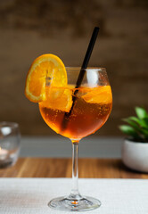 Fresh Zombie Cocktail With Sliced Orange - Hotel Background 