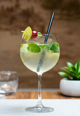 Fresh Mojito Cocktail With Lime And Mint