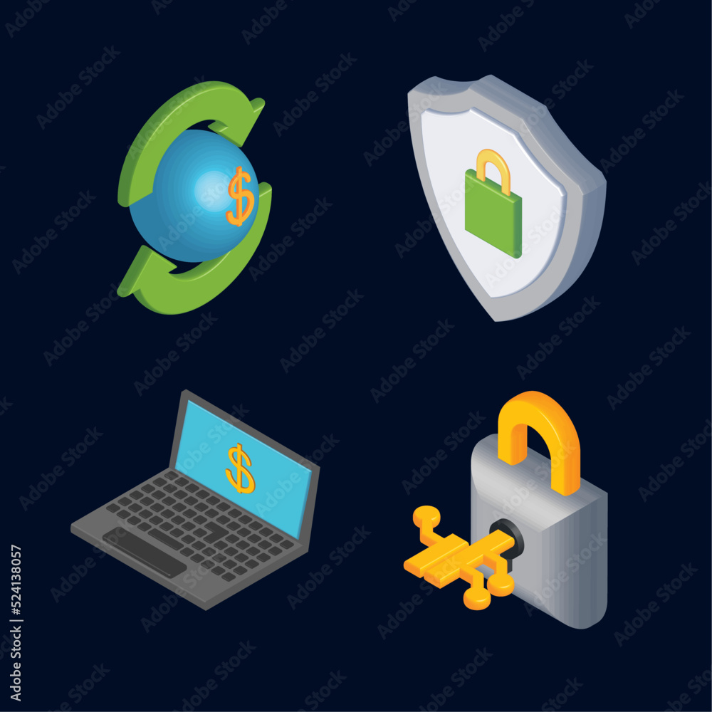 Canvas Prints icon collection fintech