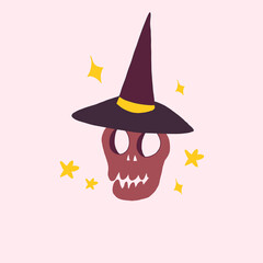 halloween witch and pumpkin 