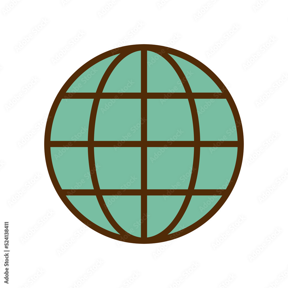 Poster vector retro browser icon. internet icon in flat design.