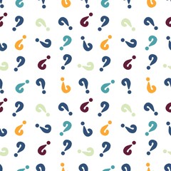 Back to school seamless question marks pattern for kids clothes print and notebooks and wrapping paper