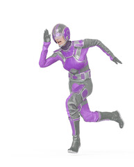 space runner girl is running