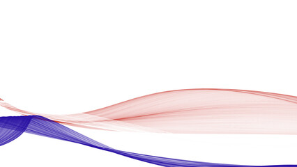 Semi-transparent red, white and blue ribbon overlay isolated on transparency	