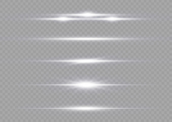 white horizontal beams, rays light, glowing line