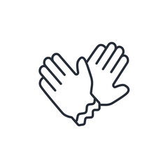 Fototapeta na wymiar gloves icons symbol vector elements for infographic web