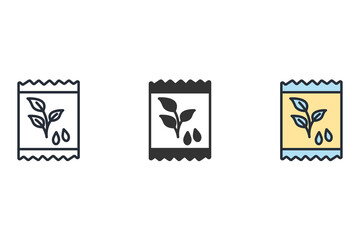 seed packet icons  symbol vector elements for infographic web
