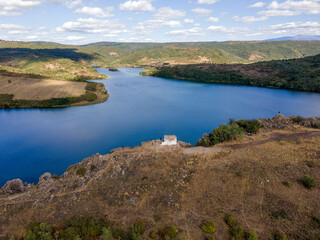 Amazing Aerial view of Pchelina Reservoir, Bulgaria