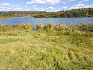Amazing Aerial view of Pchelina Reservoir, Bulgaria
