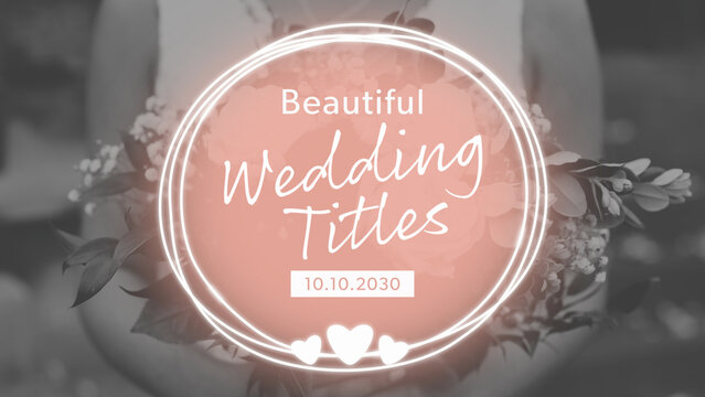 Beautiful Wedding Titles with Optional Sparkles