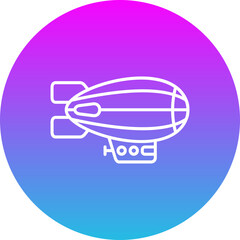 Airship Gradient Circle Line Inverted Icon