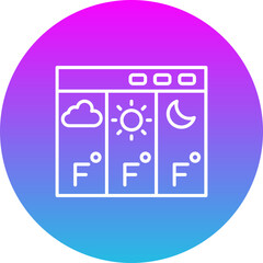 Forecast Gradient Circle Line Inverted Icon