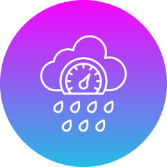 Pressure Gradient Circle Line Inverted Icon