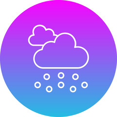 Hail Gradient Circle Line Inverted Icon