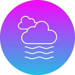 Fog Gradient Circle Line Inverted Icon
