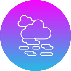 Haze Gradient Circle Line Inverted Icon