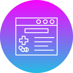 Online Gradient Circle Line Inverted Icon