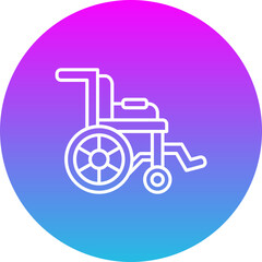 Handicapped Gradient Circle Line Inverted Icon