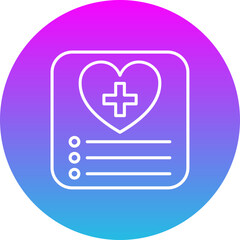 Obraz premium Daily Health App Gradient Circle Line Inverted Icon