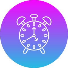 Alarm Gradient Circle Line Inverted Icon