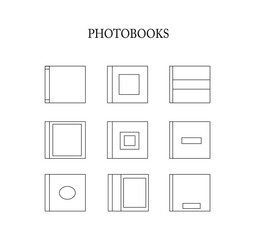 illustration of a set of photo book
