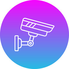 Surveillance Gradient Circle Line Inverted Icon