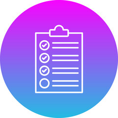 List Gradient Circle Line Inverted Icon
