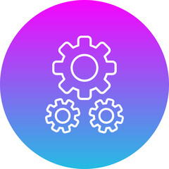 Settings Gradient Circle Line Inverted Icon