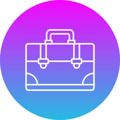 Briefcase Gradient Circle Line Inverted Icon