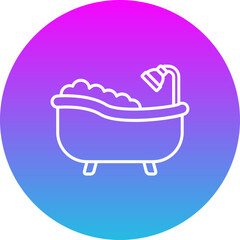 Bathtub Gradient Circle Line Inverted Icon