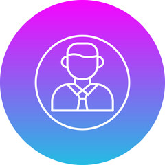 Manager Gradient Circle Line Inverted Icon
