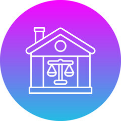 Property Gradient Circle Line Inverted Icon