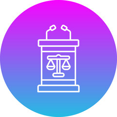 Tribune Gradient Circle Line Inverted Icon