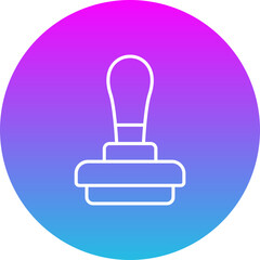 Stamp Gradient Circle Line Inverted Icon