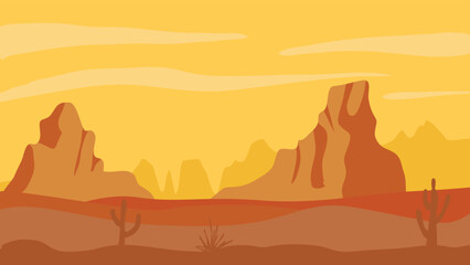 Creative orange desert background