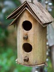 wooden bird house