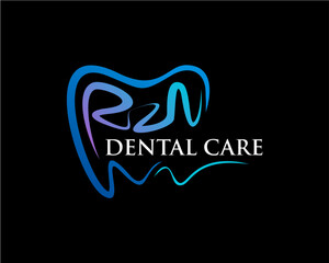 RZN Dental Care Logo Vector Design