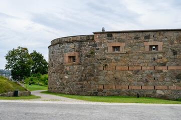 Exterior of the historic Oscarsborg Fortress, Kaholmen Islands, Norway
