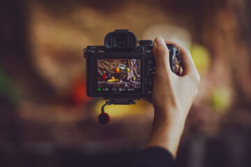 Vintage composition backstage