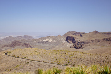 Road Through Mountains with view