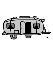 Camping Wagen Comic Design 
